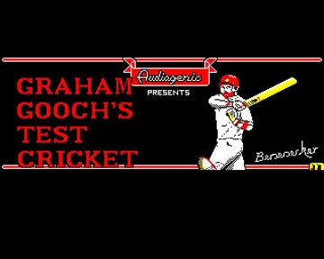 Graham Gooch's Test Cricket (19xx)(Audiogenic)[GOOCH] screen shot title